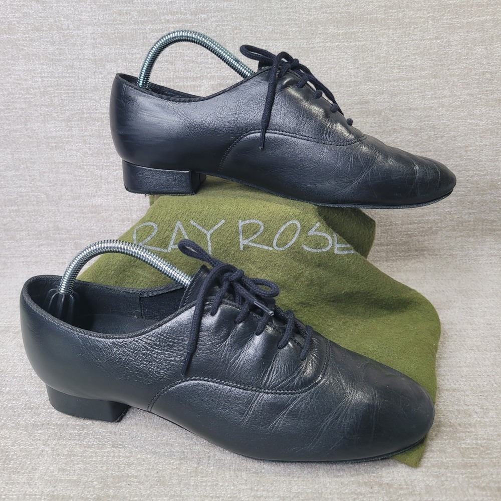 Ray Rose London Black Leather Ballroom Dance Shoes Oxford Lace Up Size 9